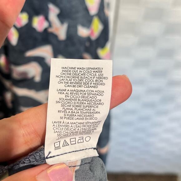 Cabi #5269 Blue Floral Auora Watercolor Halter Maxi Dress Size 8 - Picture 12 of 16